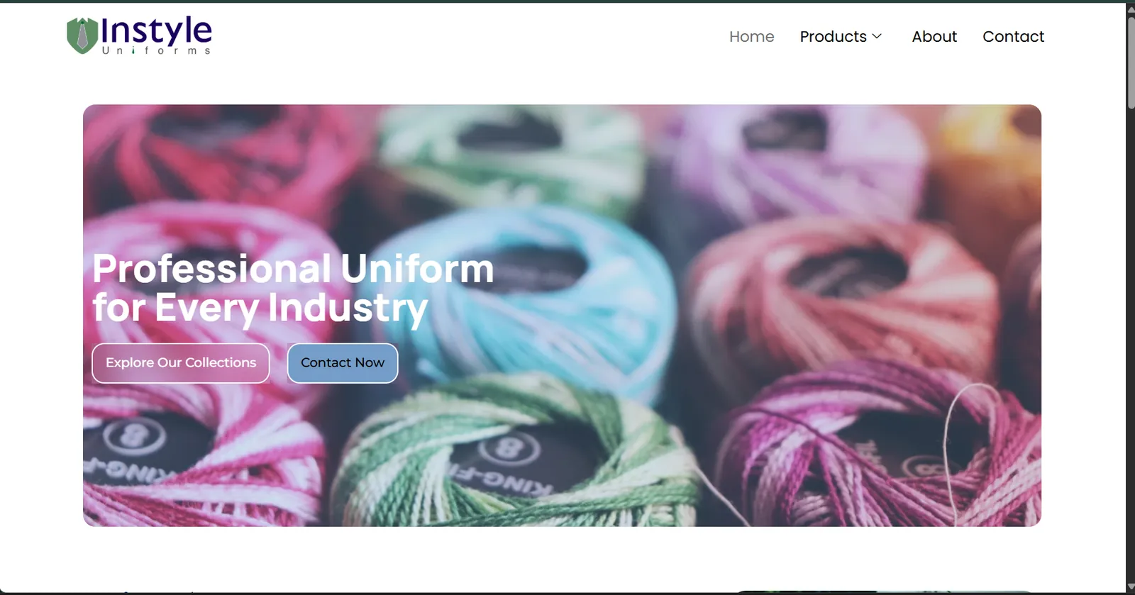 Instyle Uniform website home page, built by Gari Tech